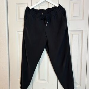 Lululemon Dance Studio Black Joggers Elastic Drawstring Waist Sz 12 Athletic